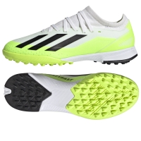 Buty piłkarskie adidas X Crazyfast.3 TF biało-zielone Junior IE1568